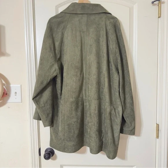 Ivy Jane Faux Suede Jacket sz XL - Picture 8 of 15